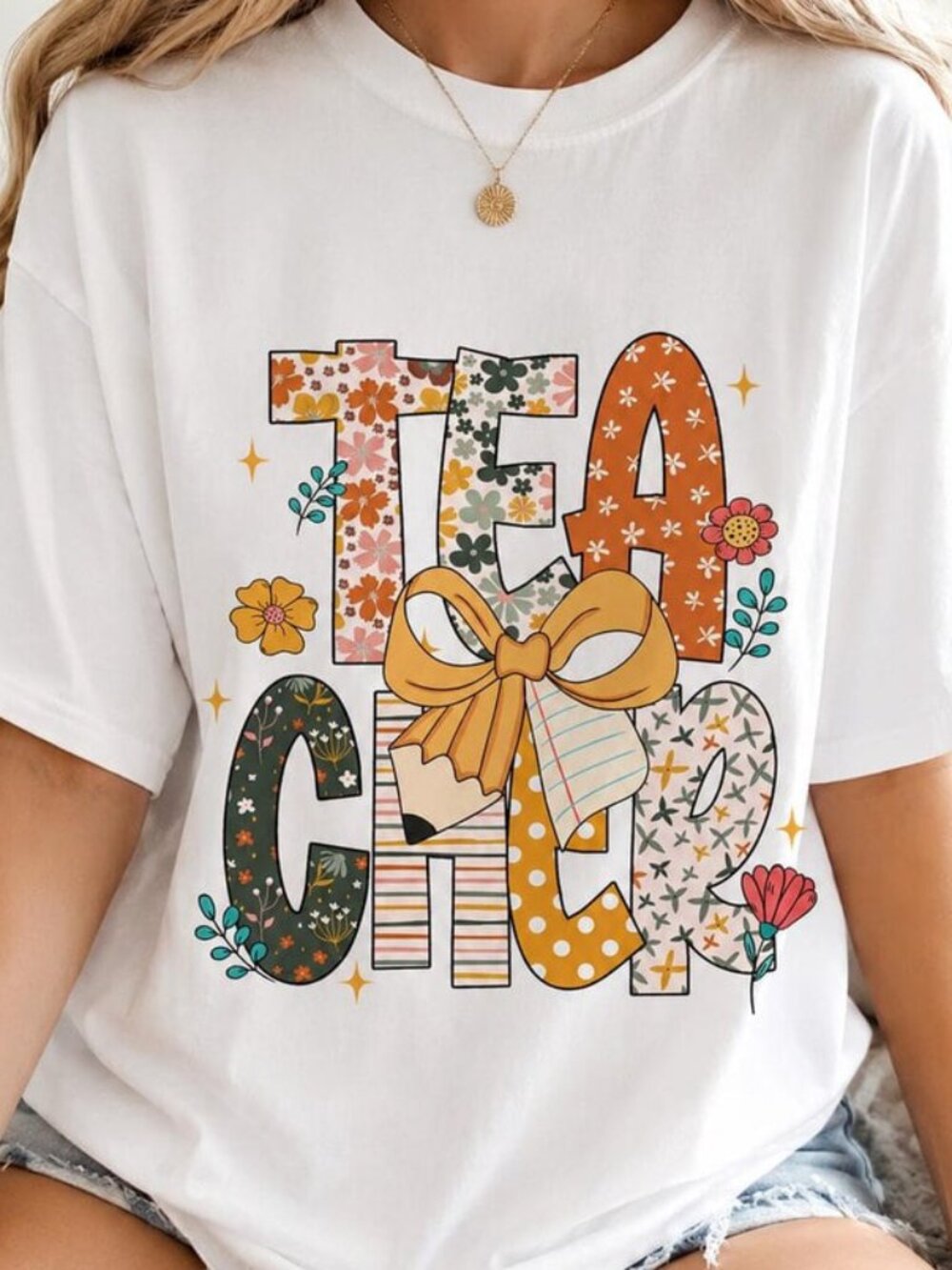 Floral Teacher Shirt, Cute Back To School Tee, Teacher Shirt Gift